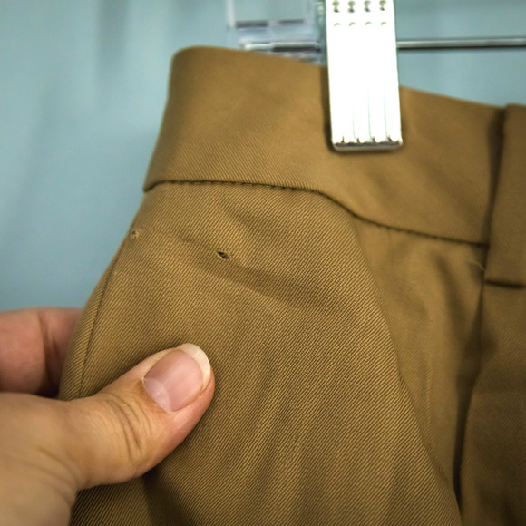 Brooks Brothers Size 8 Tan Beige Button Zip Full Length Lined Wool Dress Pants - Picture 3 of 7